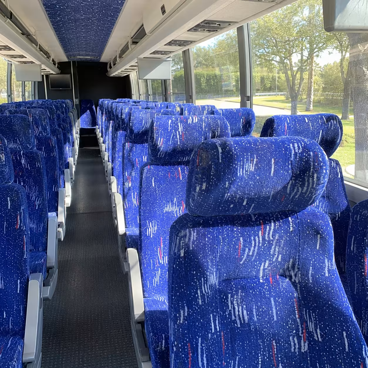 odessa charter bus rental inside