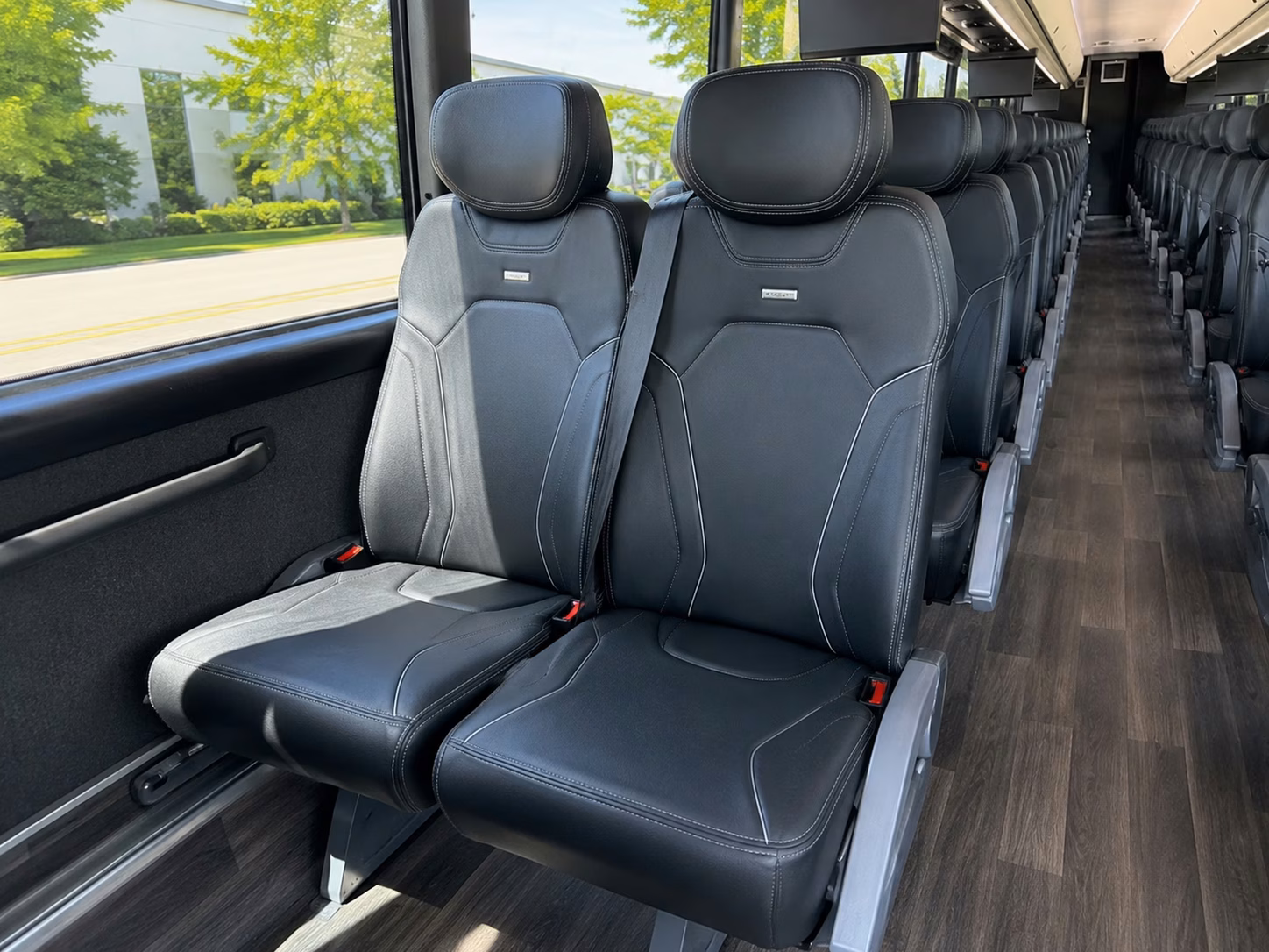odessa charter bus rental interior