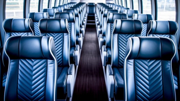 odessa 54 passenger charter bus inside